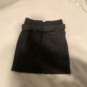 dark denim skirt